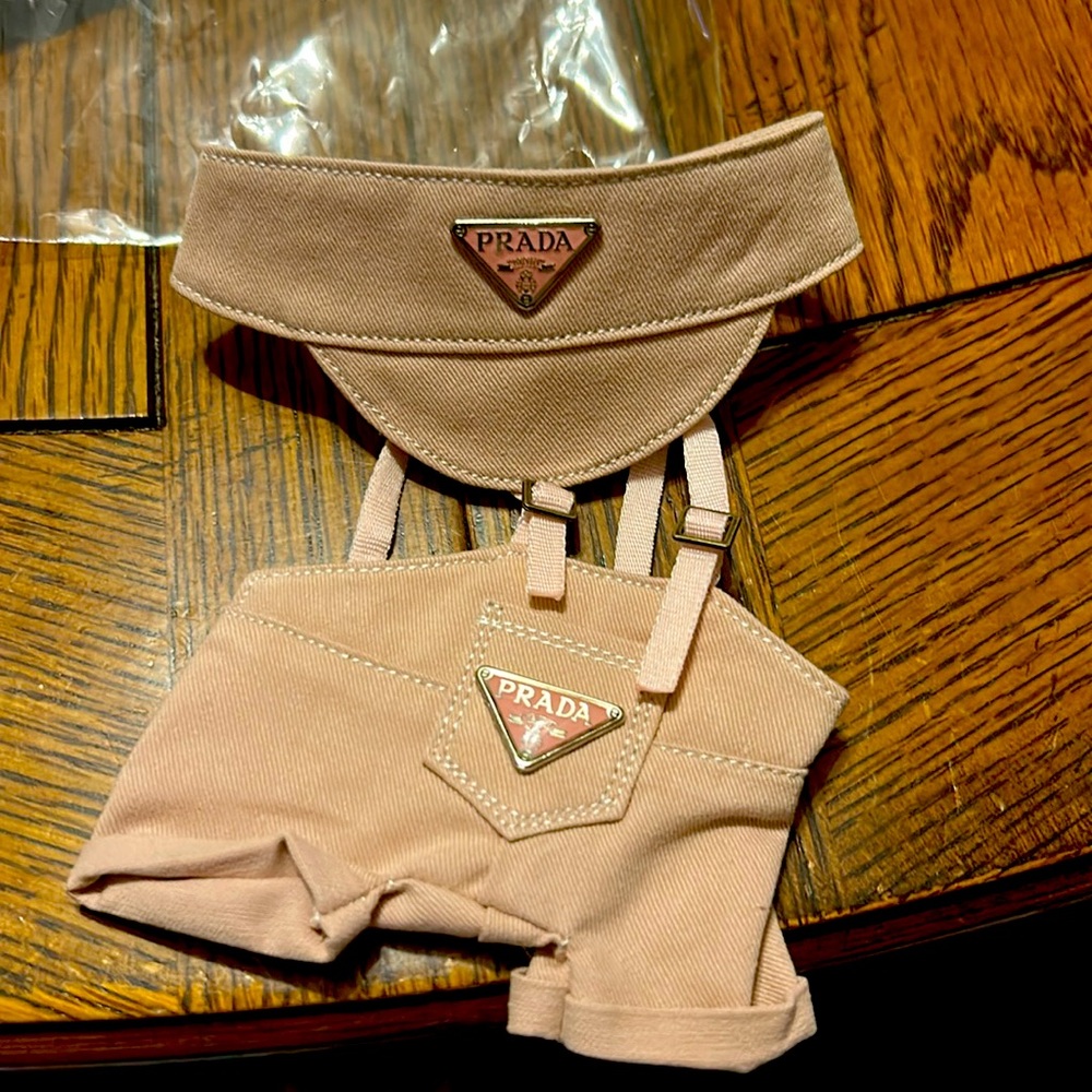 Labubu Outfit Baby Pink overalls and matching Hat UNUSED